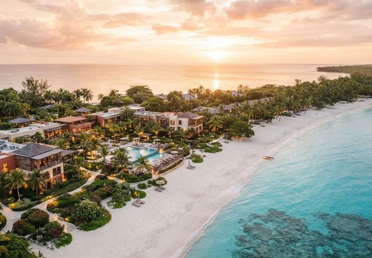 Aerial view of Royalton Negril resort in Jamaica