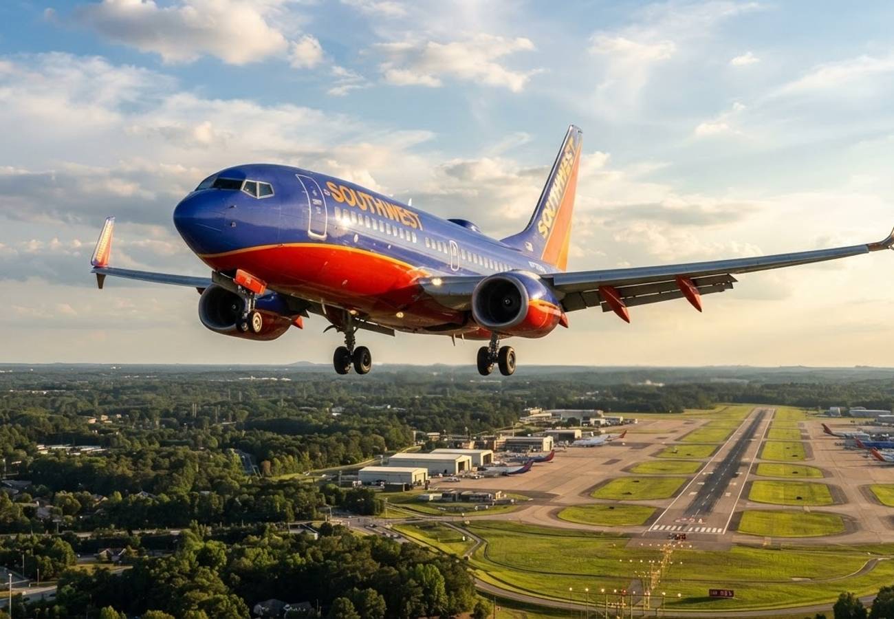 Southwest Airlines Flight SWA1092 Boeing 737-700 Diverts to Raleigh-Durham from Washington in 2026