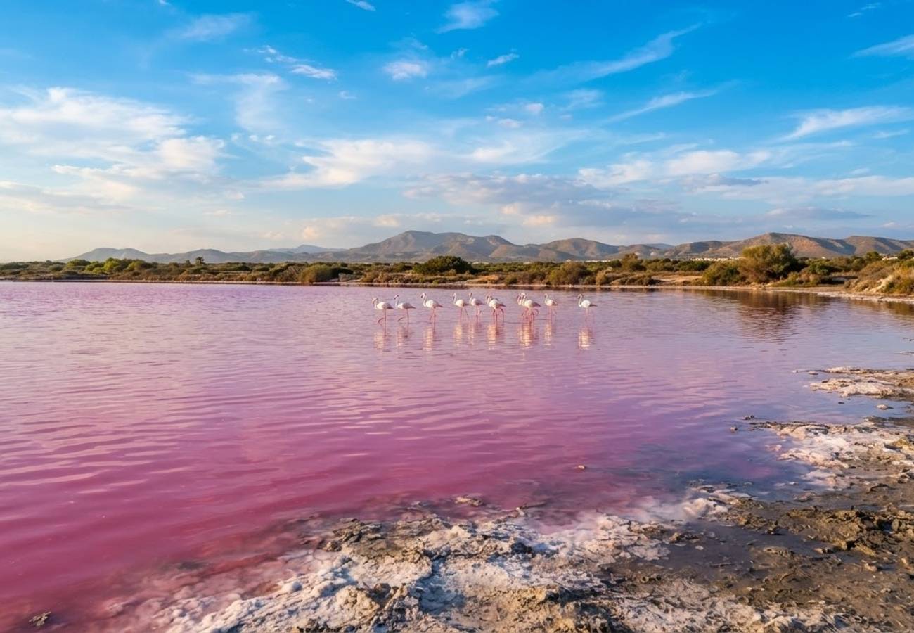 Spain's Laguna Rosa Pink Lake Draws Summer Crowds to Torrevieja Costa Blanca in 2026