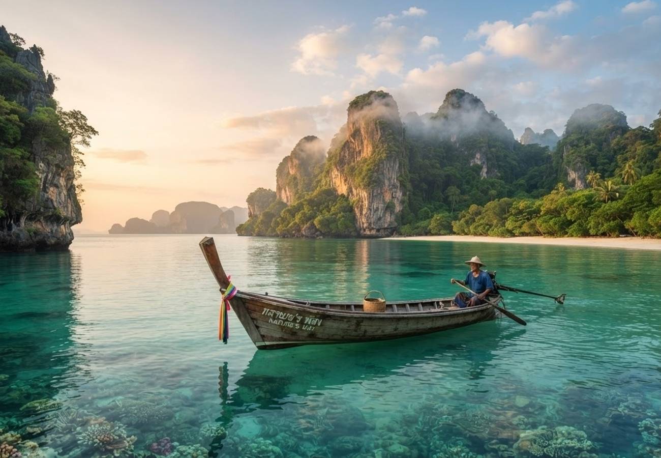 Aerial view of sustainable tourism initiatives in Thailand