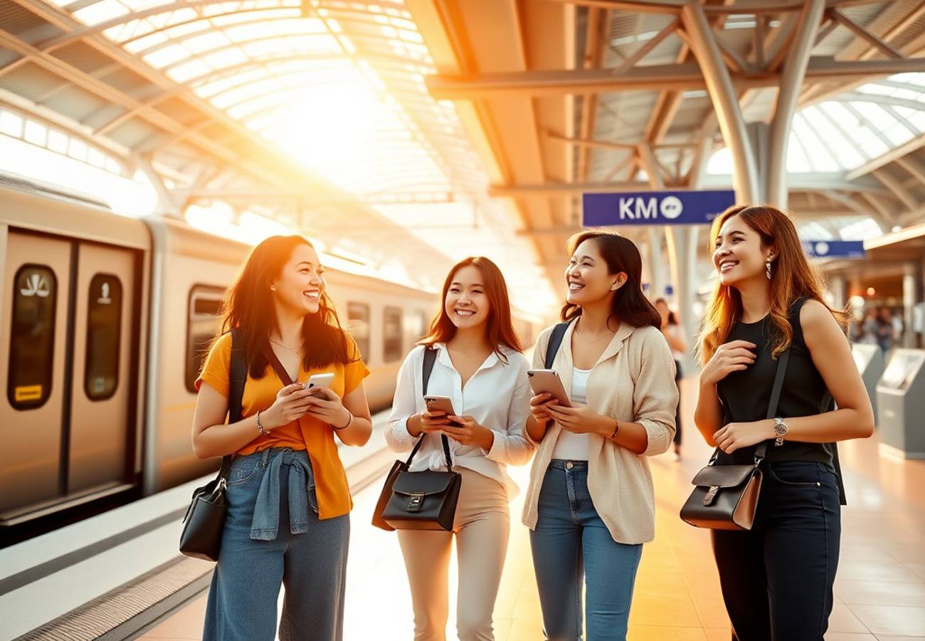 Modern air-conditioned train at Krung Thep Aphiwat Central Terminal