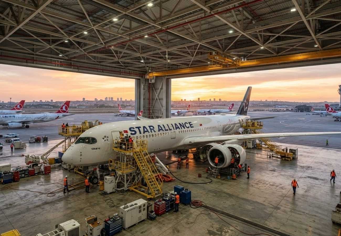 Aircraft maintenance hangar in Istanbul