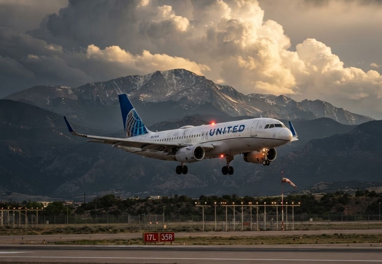 United Airlines Flight 1866 Diverts Airbus A320 to Colorado Springs from Greenville in 2026