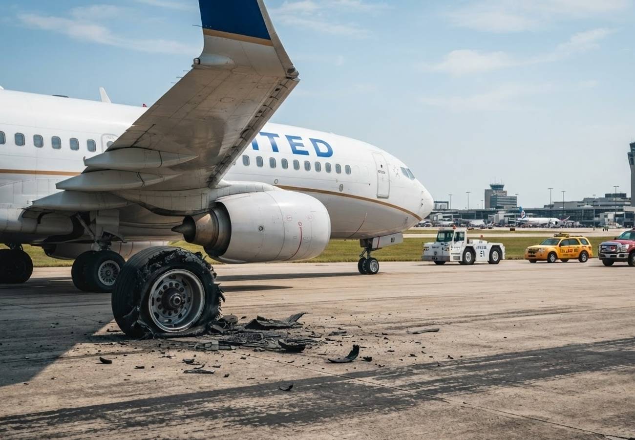 United Airlines Flight 739 Suffers Landing Gear Tire Damage at Chicago O'Hare in 2026