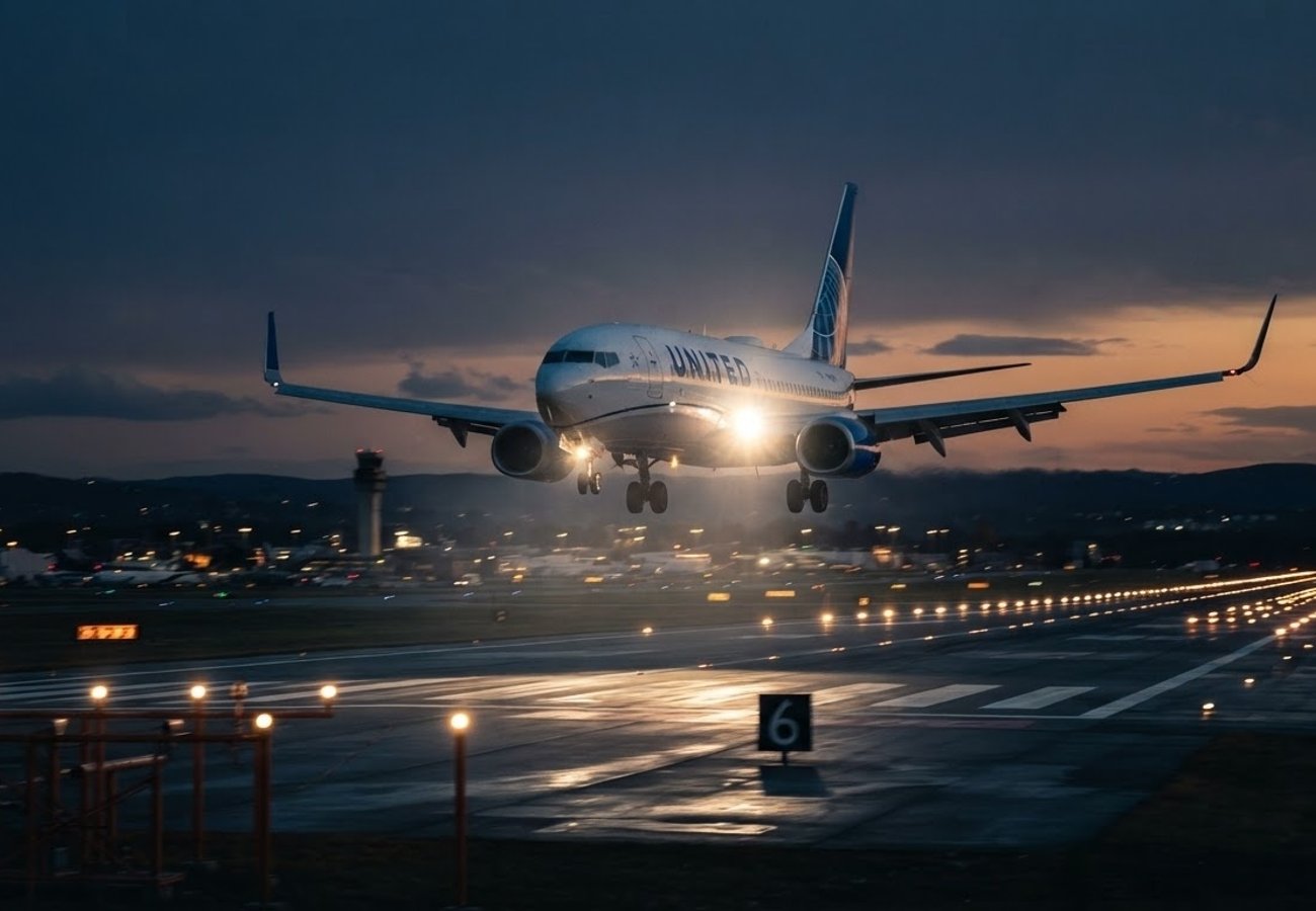 United Airlines Boeing 737 aircraft on tarmac