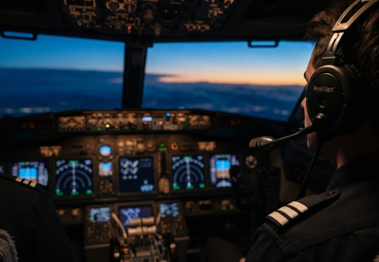 Aircraft cockpit controls and communication panel