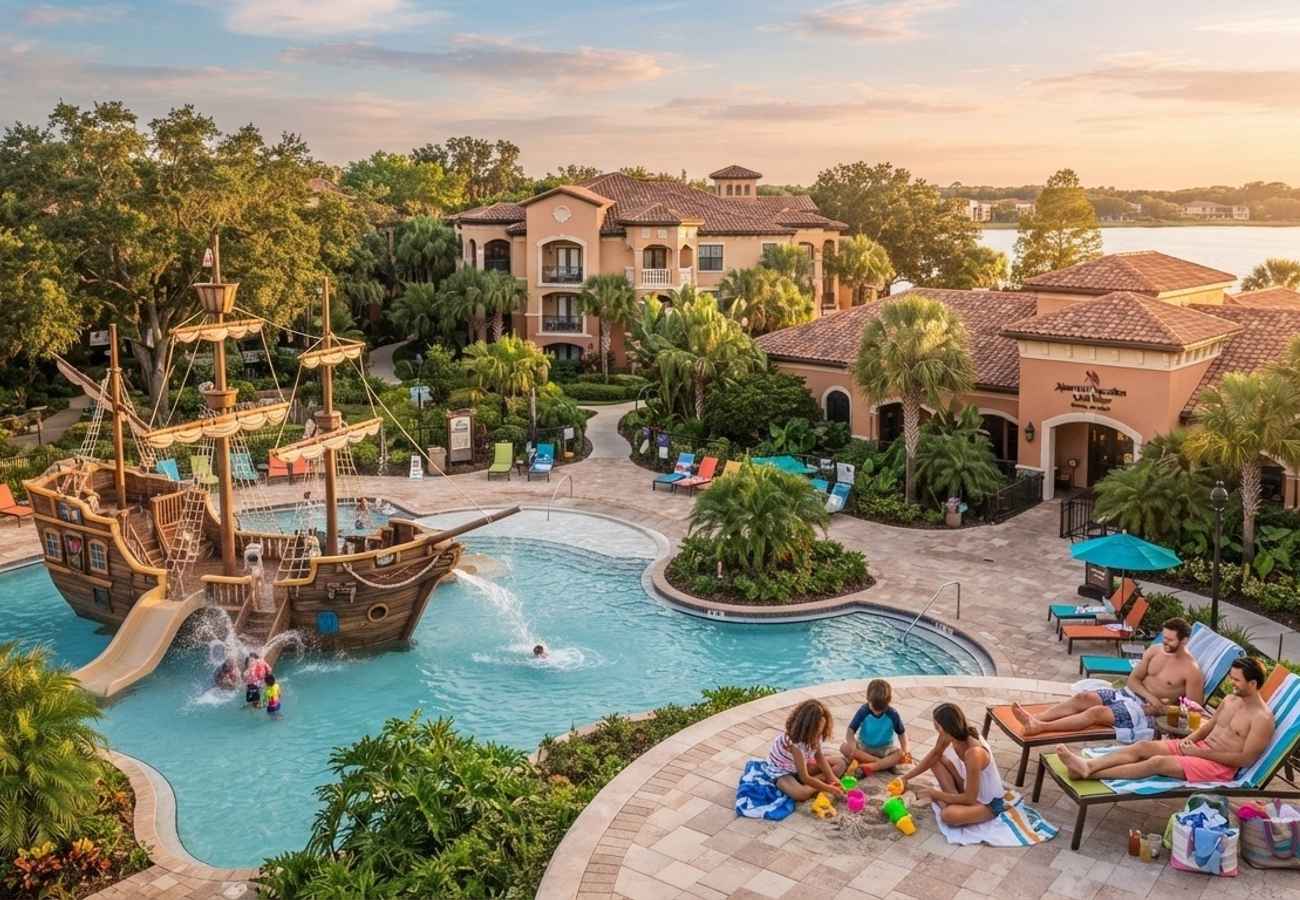Marriott Vacation Club Harbour Lake resort exterior and pool area