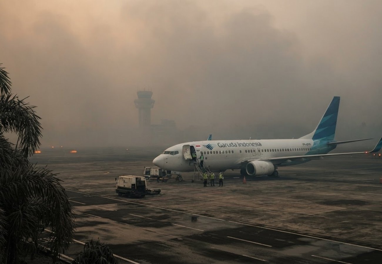 Wildfire Smoke Disrupts Kalimantan Aviation: 21 Flights Delayed at Supadio Airport in 2026