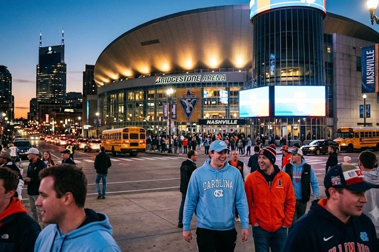 2027 Nashville Hoops Showdown Travel Packages: North Carolina vs. Illinois