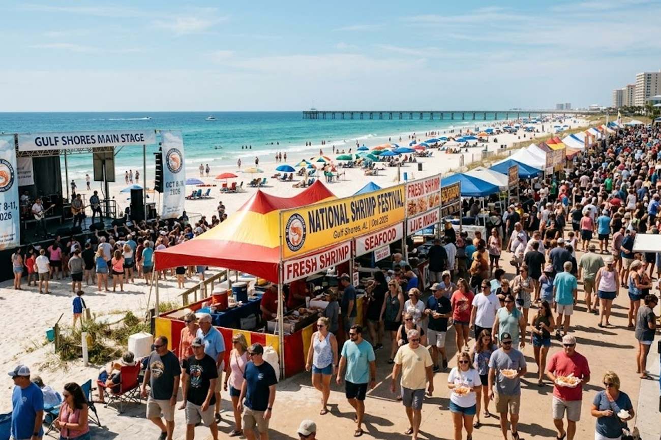 Alabama’s Gulf Shores National Shrimp Festival 2026 Set To Drive Coastal Travel Boom With Food Music And Beach Experiences