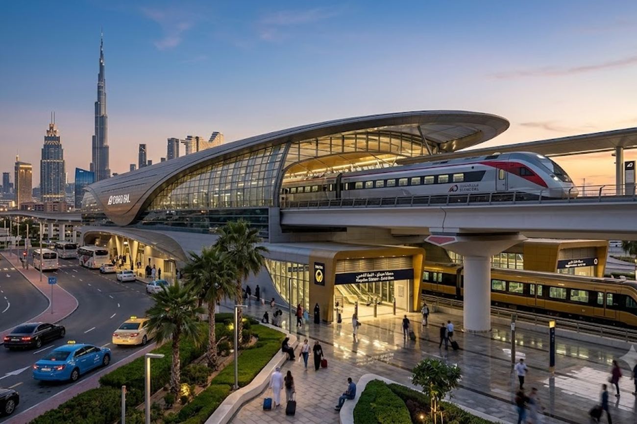 Dubai Etihad Rail Station in Meydan to Transform UAE Travel With Future Gold Line Metro Connection