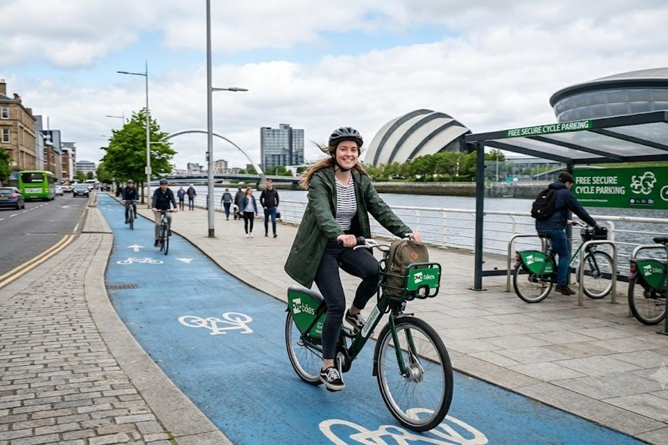 Glasgow Unveils New Green Travel Boost With £2.99 Bike Hire And Free Secure Cycle Parking For Visitors