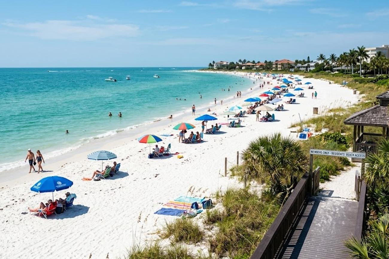 Marco Island’s Residents Beach Offers Public Sand With Members-Only Access