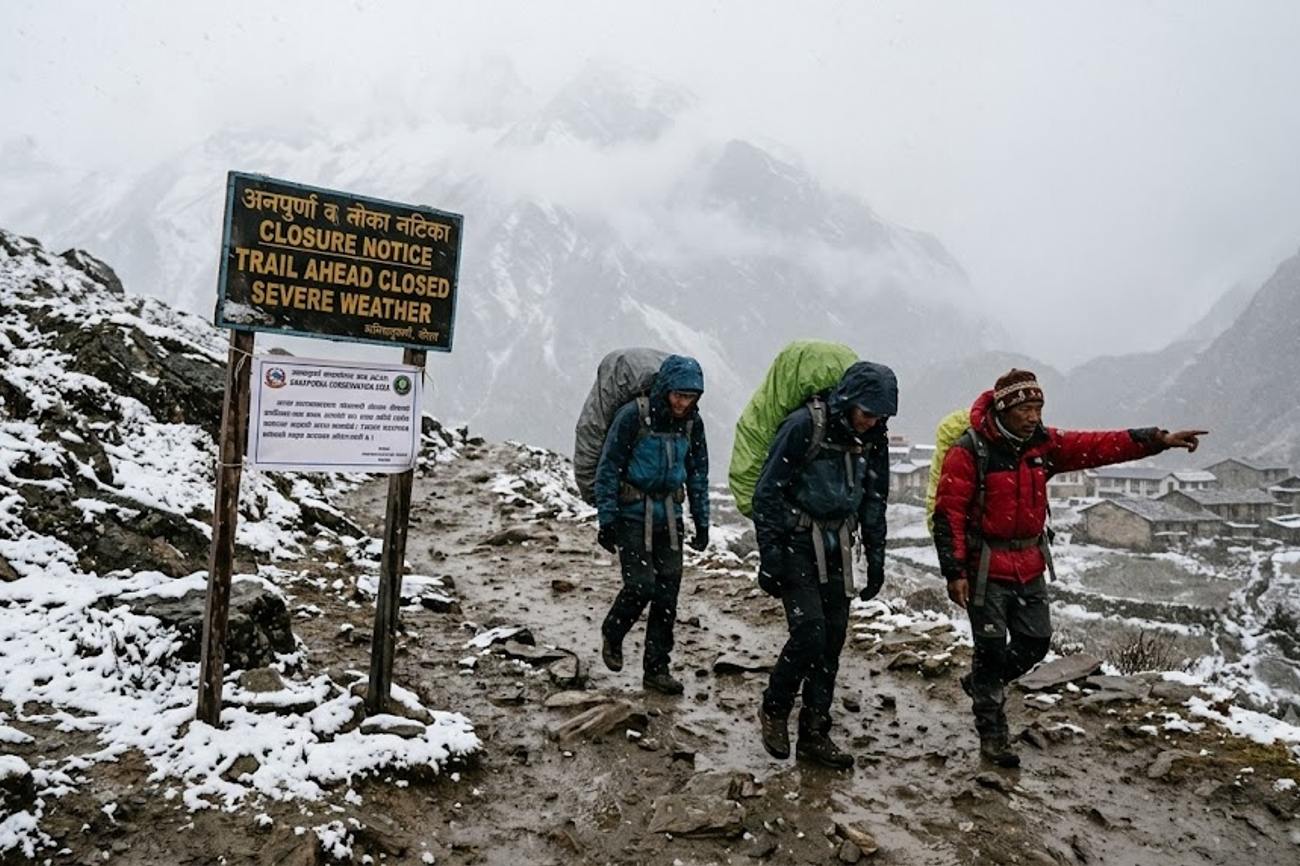 Nepal’s Manang Takes Urgent Travel Safety Measures As Severe Weather Forces Closure Of Iconic Trekking Destinations