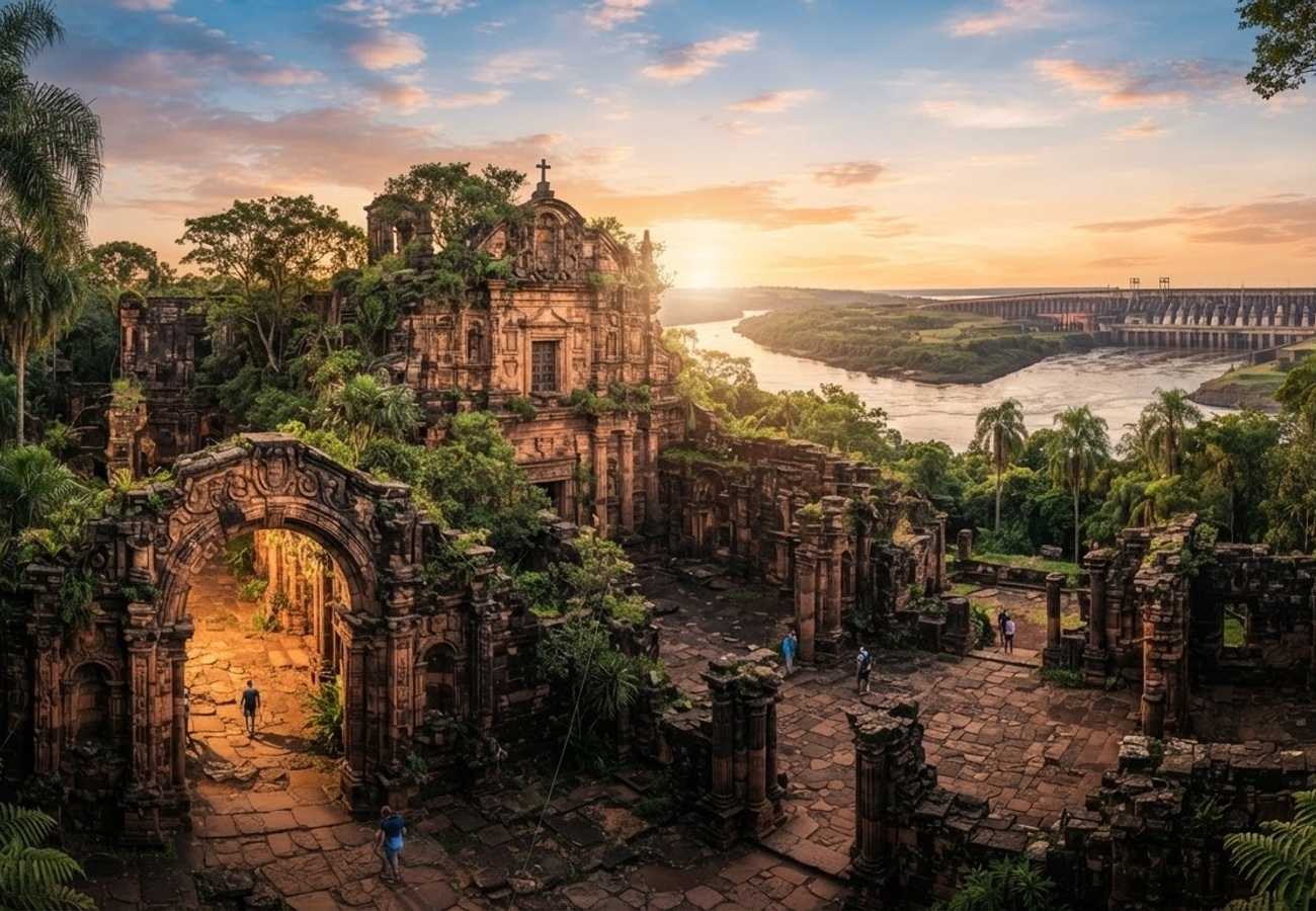 Jesuit heritage ruins along the Paraná river corridor in Paraguay