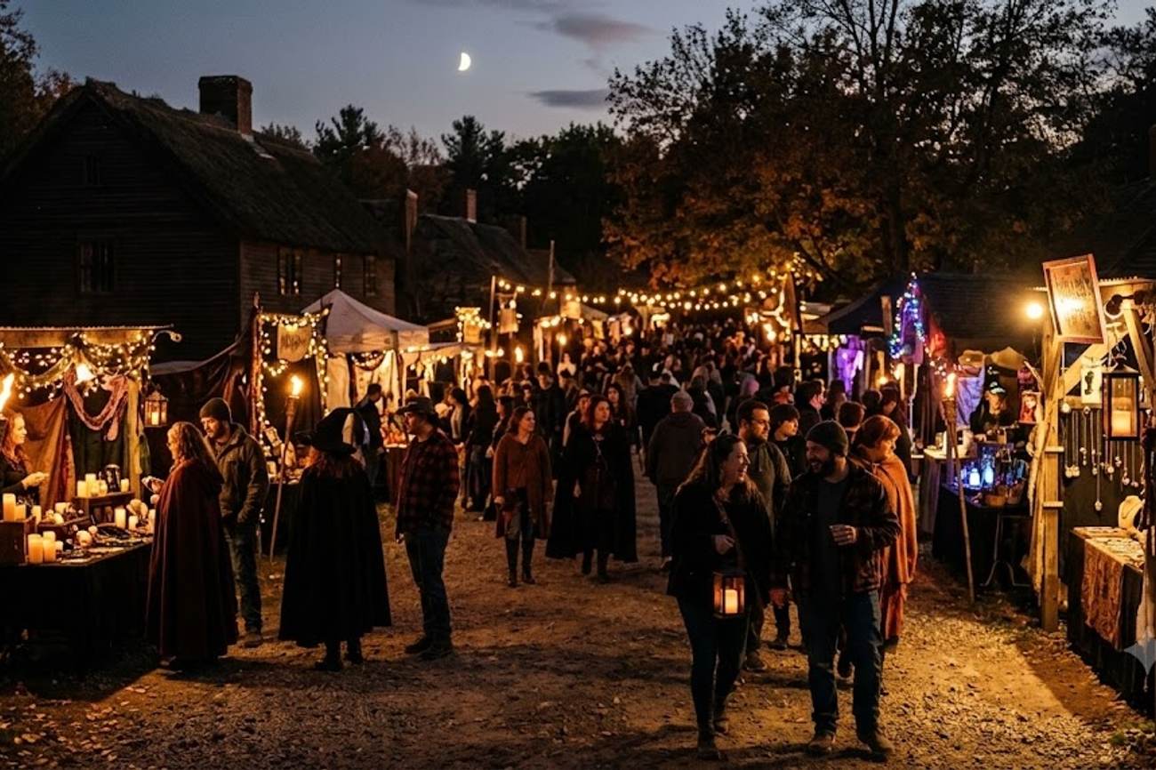 Salem Massachusetts Awakens After Dark as Night Faire Casts Its October Spell