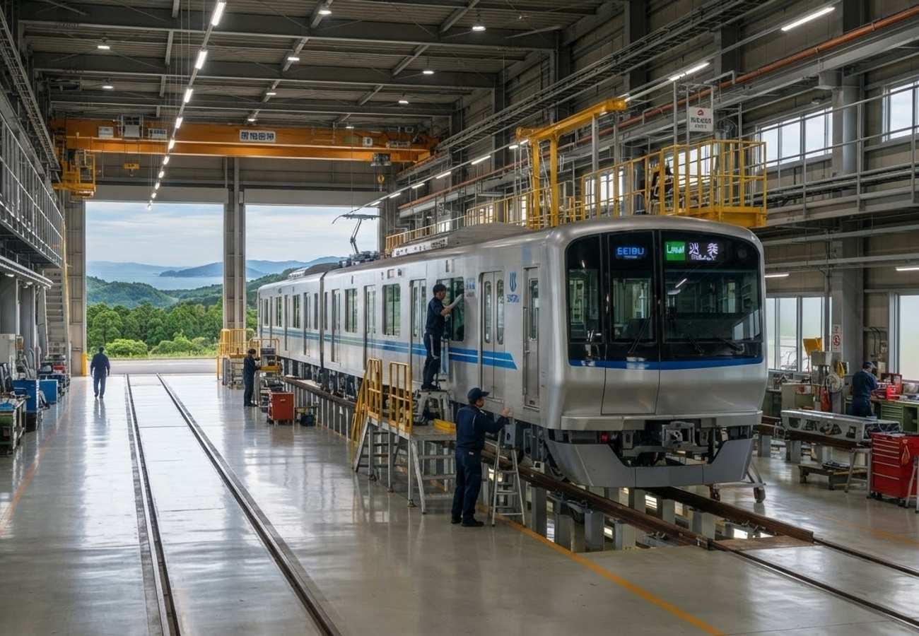 Modernized Japanese commuter train fleet