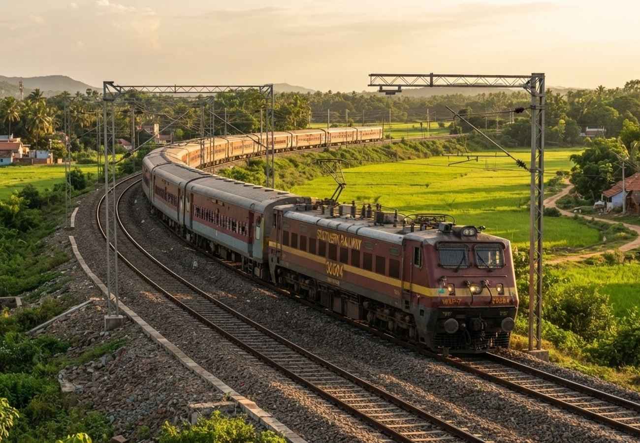 Electric locomotive on the Southern Railway network in India
