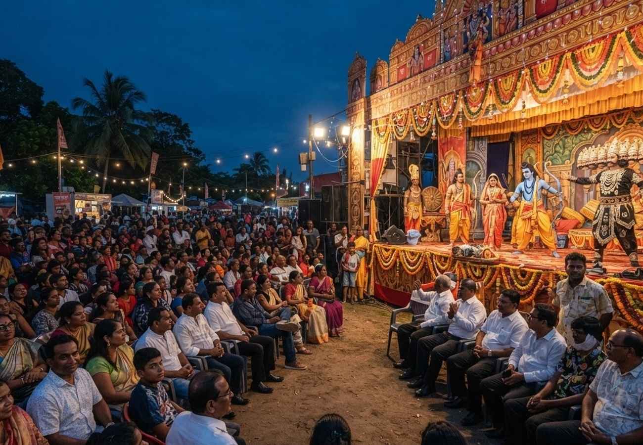 Traditional Ramlila theatre performance in Saramacca, Suriname