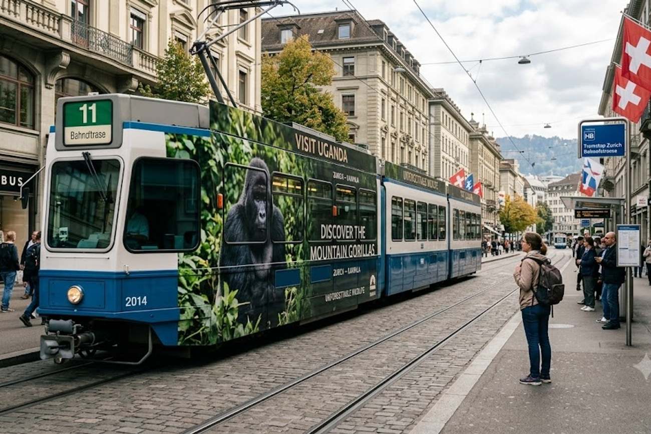 Uganda Targets Swiss Travellers With Zurich Tram And Rail Campaign To Boost Gorilla Tourism Growth