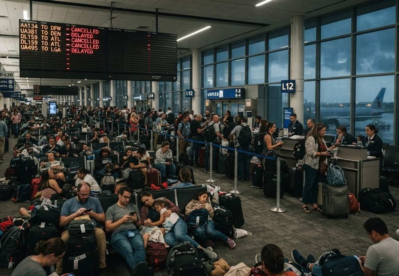 USA Aviation Crisis 2026: 6,750 Flight Delays and 283 Cancellations Hit Chicago and New York Hubs