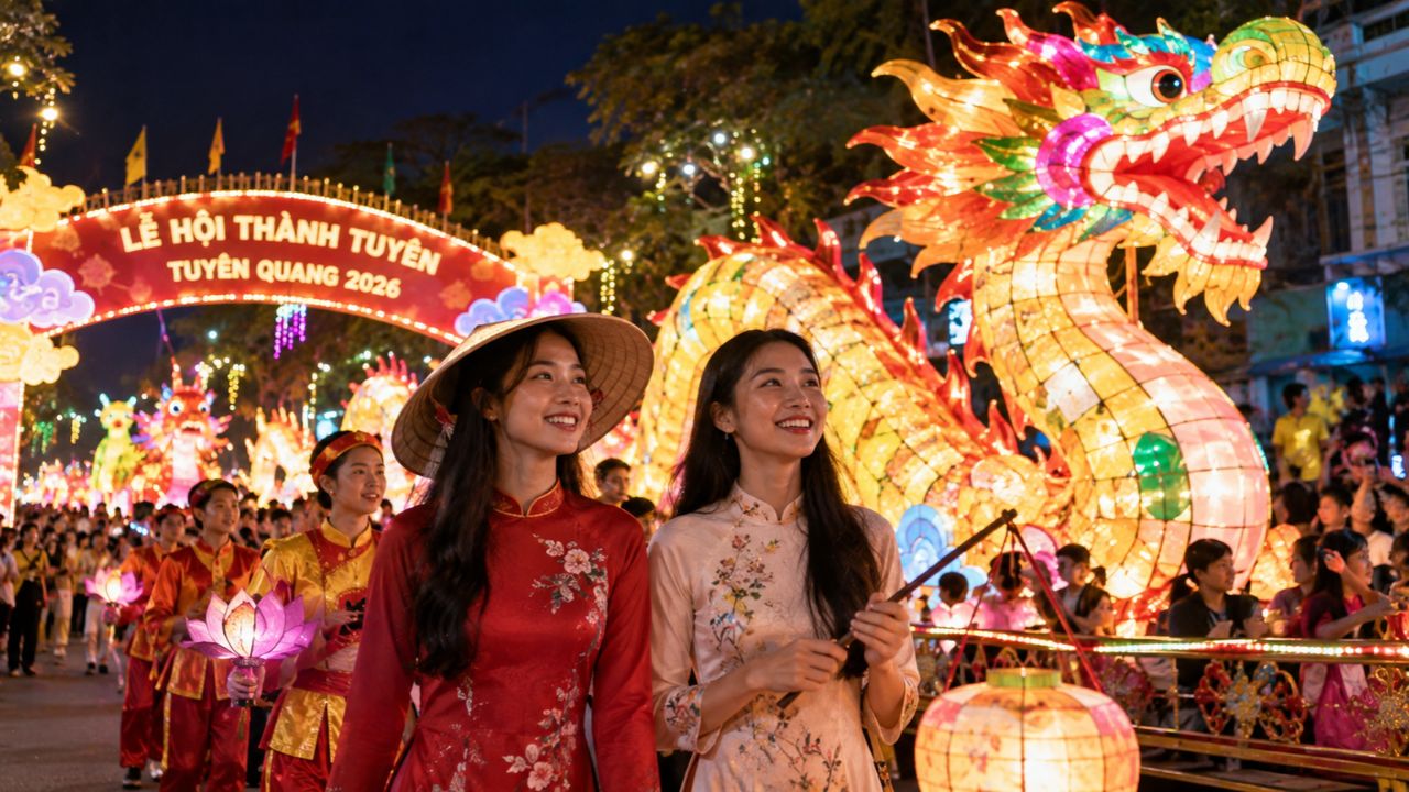 Vietnam's Thành Tuyên Festival 2026 Lights Up Northern River Valleys with World-Record Giant Lantern Parades