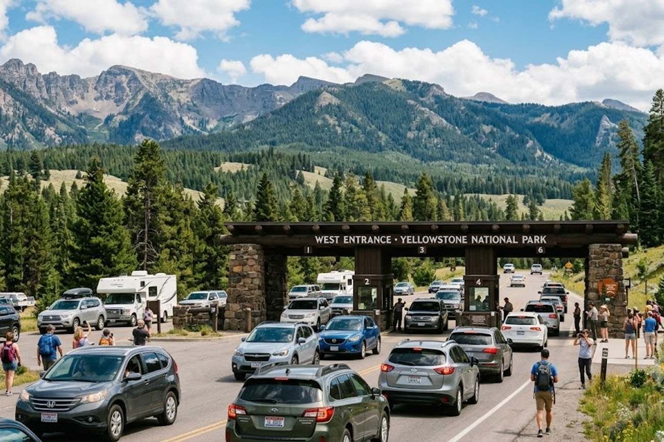 Yellowstone Sees Millions of Summer Tourists in 2026 as West Entrance Handles 43% of Vehicle Traffic