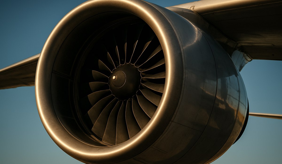 Boeing 777X aircraft with General Electric GE9X engines displayed, 2026 aviation economics