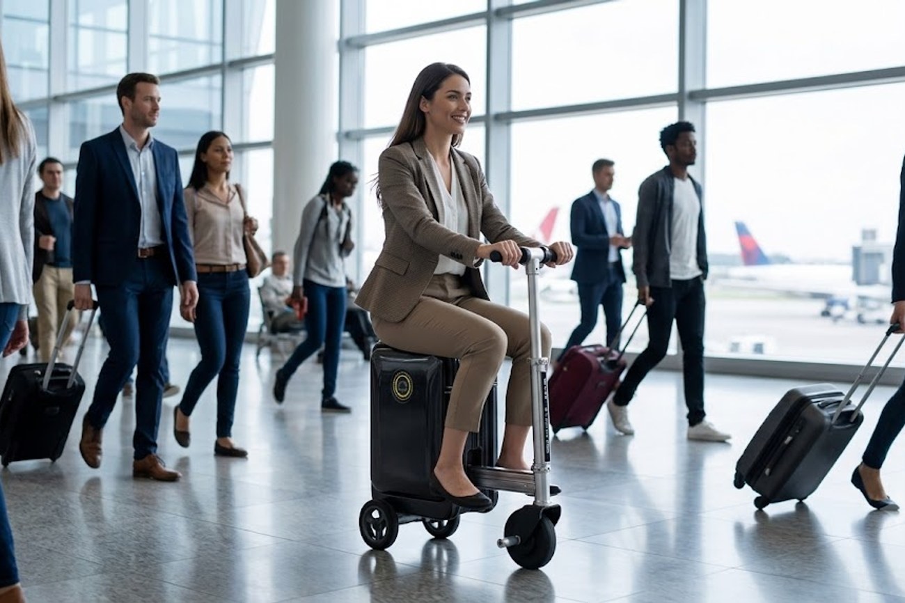 Airwheel AI Suitcases Disrupt Global Travel with Rideable Smart Luggage