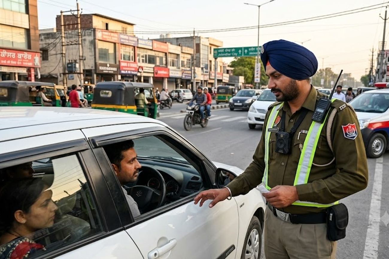 Punjab Traffic Police Deploy Body Cameras in Jalandhar for Roadside Transparency