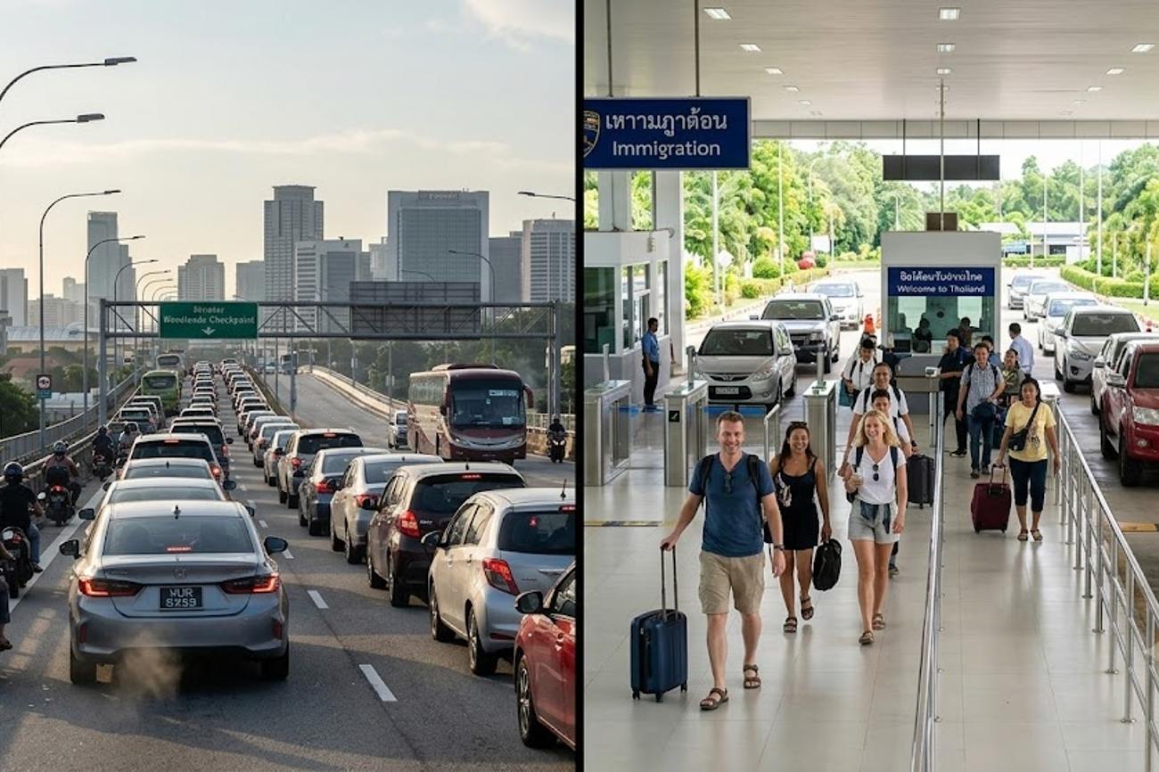 Southeast Asia Border Crisis: Singapore-Malaysia Checkpoints Struggle While Thai Crossings Thrive