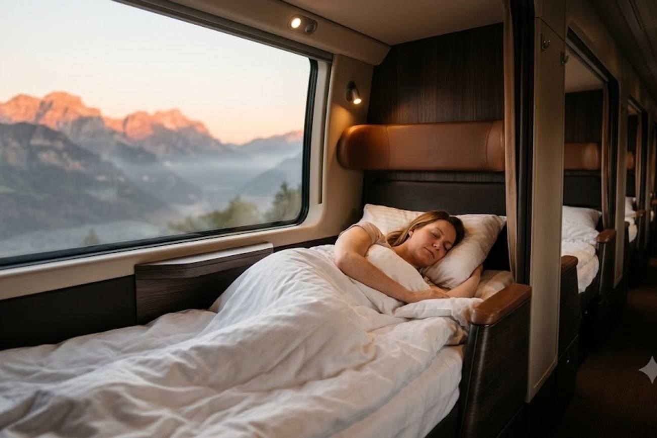 **You can now traverse the distance between Zurich and Barcelona while sleeping in a fully flat bed, reducing your carbon footprint by up to 91% compared to flying.** This is not a luxury train or a first-class flight, but a reimagined approach to the overnight coach, designed to turn transit hours into actual rest.