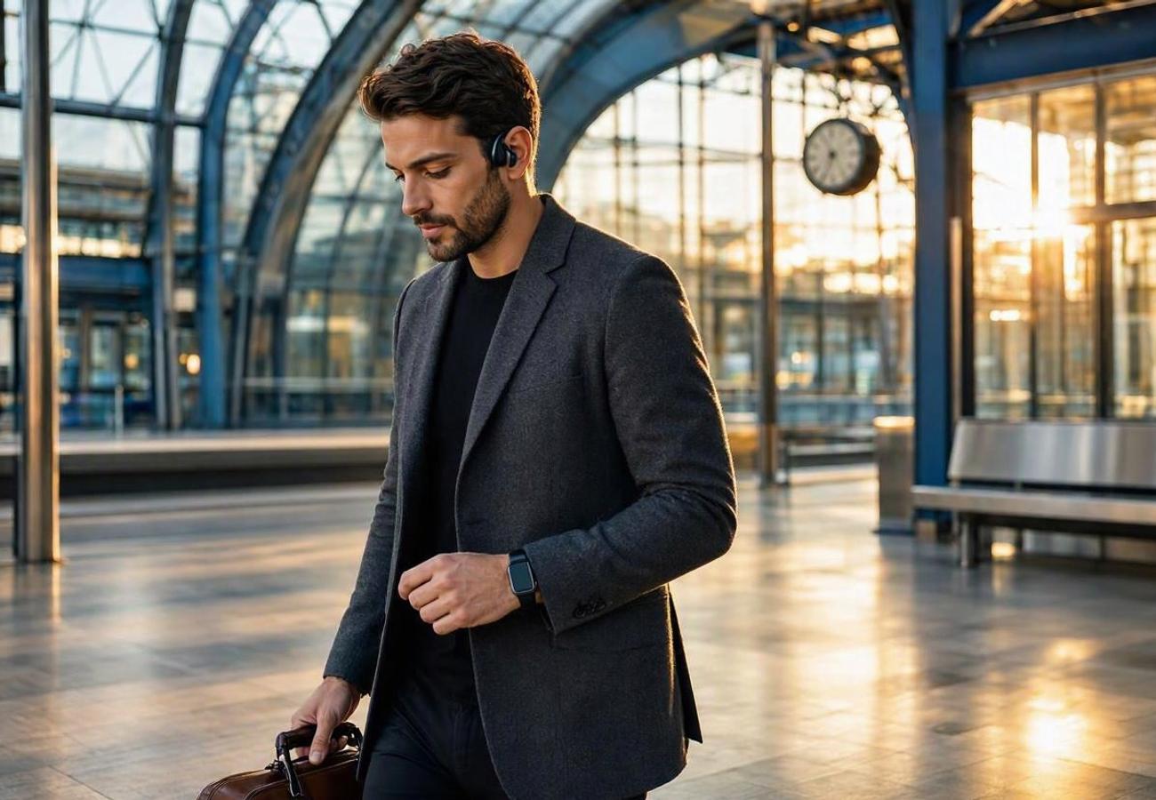 Digital representation of voice AI interfaces integrated into European transit hubs