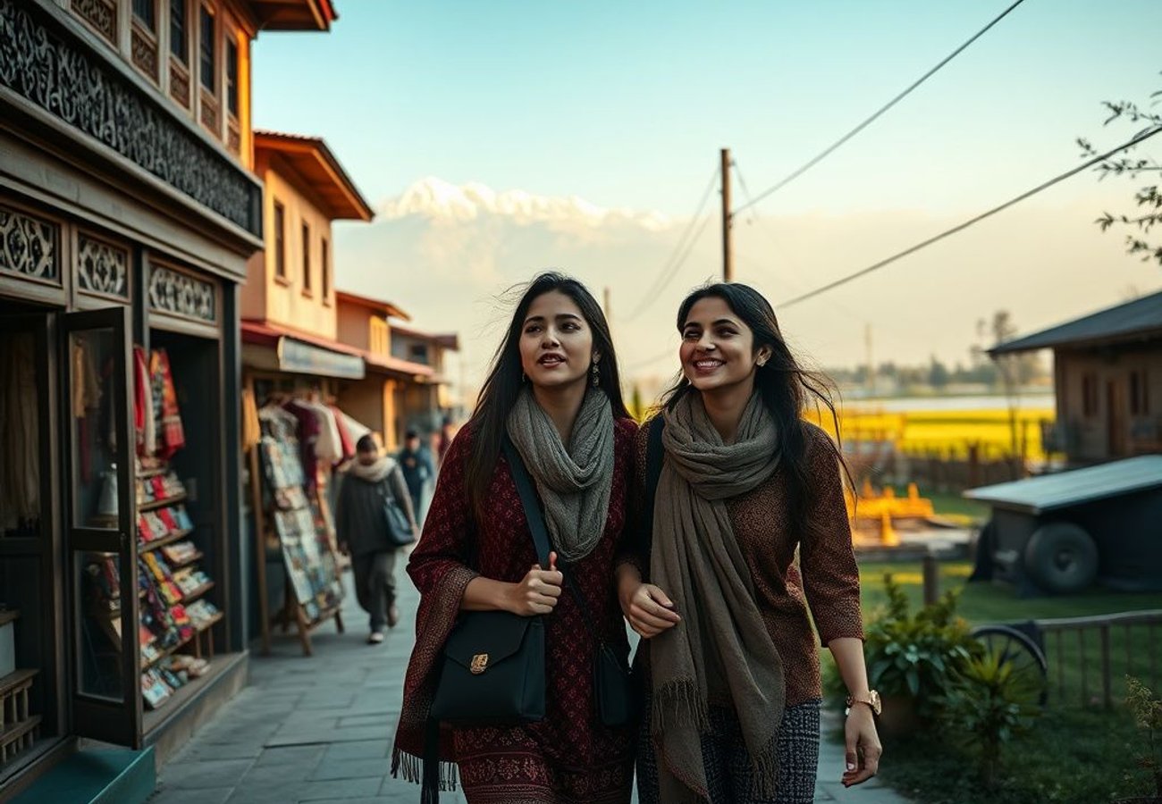 Dal Lake in Srinagar with tourists and scenic mountain backdrop