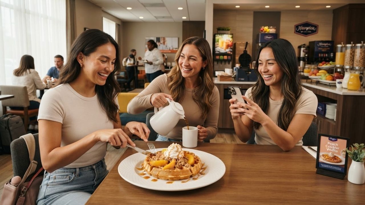 Hampton by Hilton Introduces Guest-Created Peach Cobbler Waffle