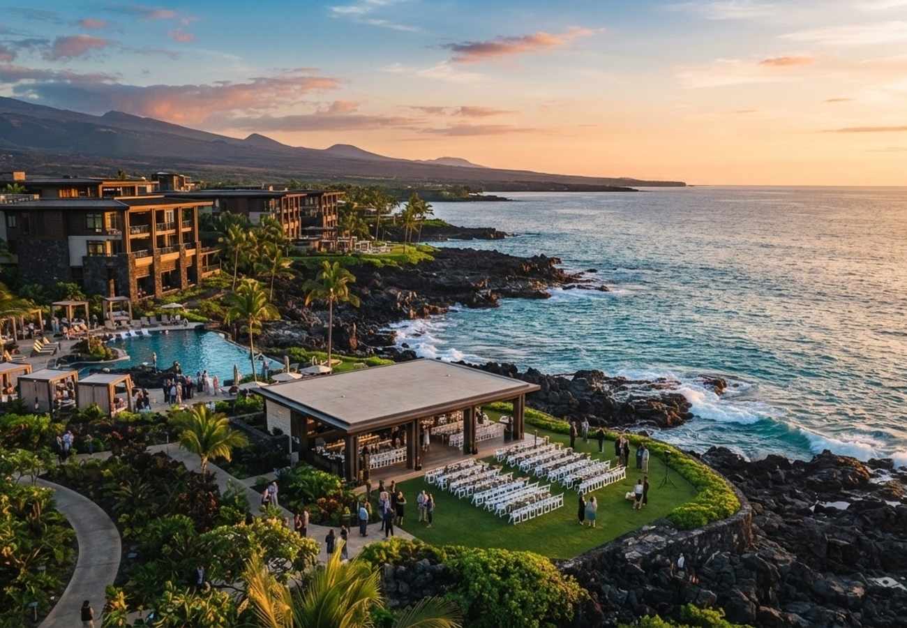 Luxury beachfront resort in Kona Hawaii specializing in corporate events