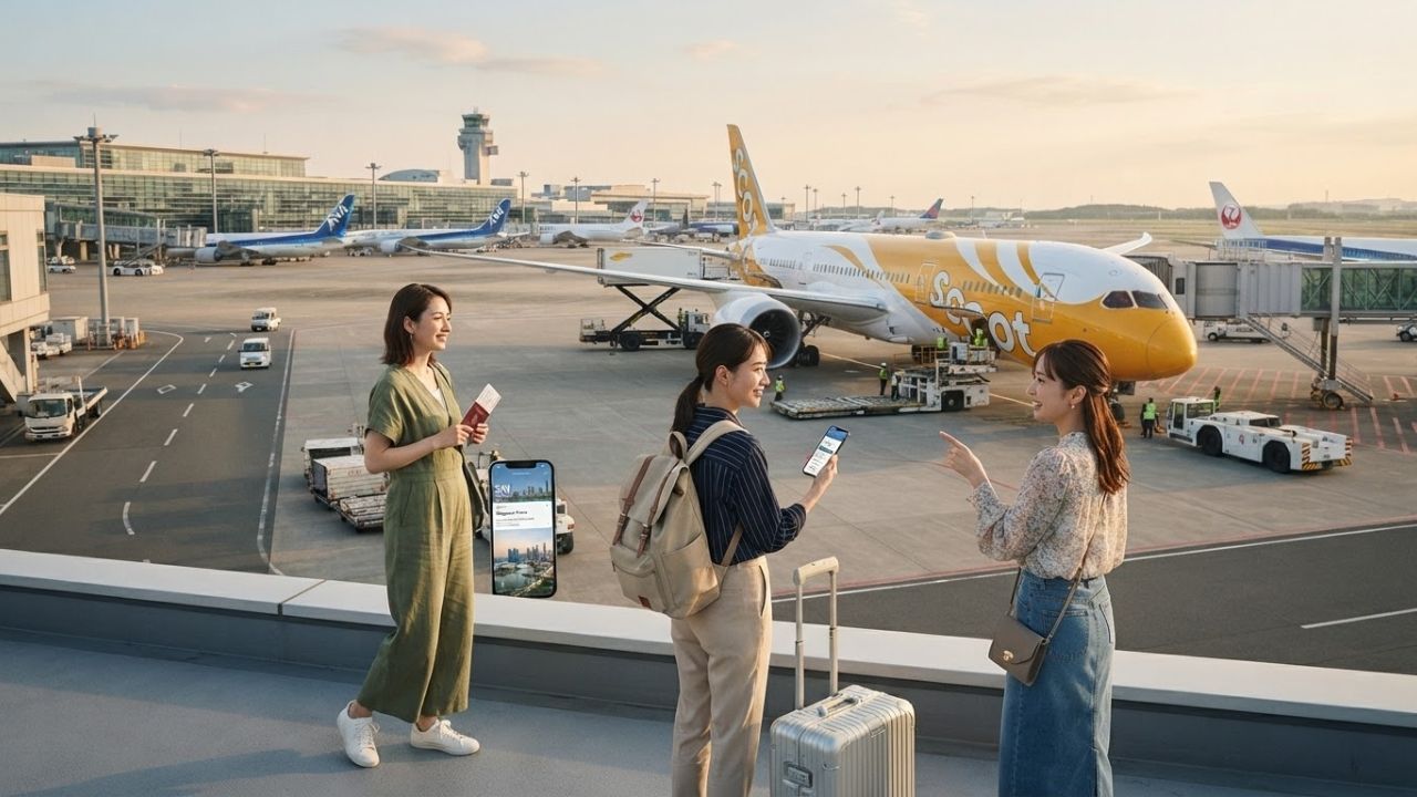 Scoot Reduces Tokyo Narita to Singapore Flight Frequencies