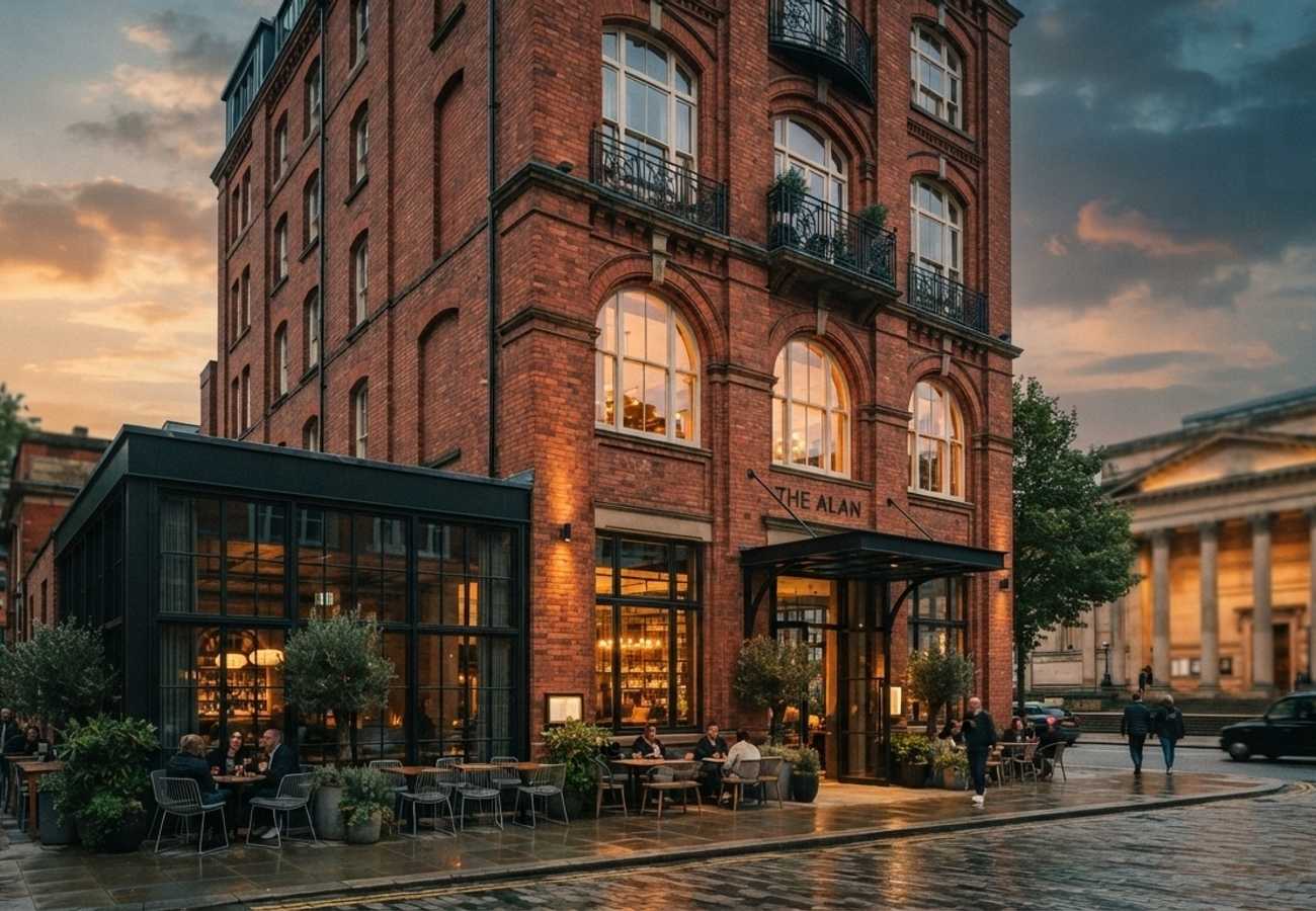 The Alan Manchester hotel exterior and urban design