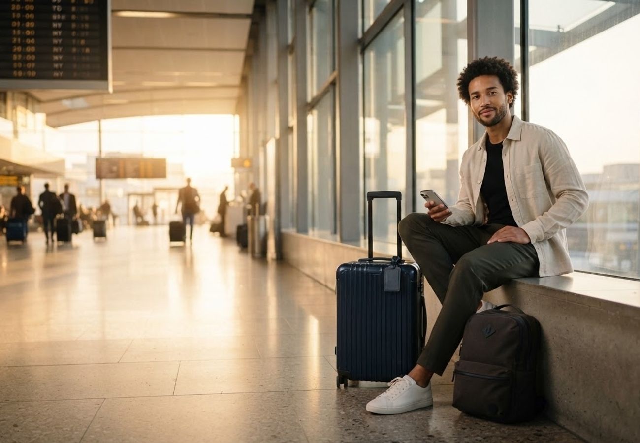 Digital travel insurance interface on a smartphone