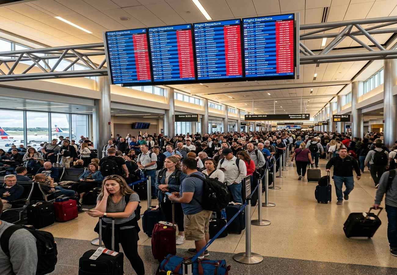 US Flight Chaos Now: 223 Cancellations and 4,272 Delays Hit Southwest, American, United, Delta and More